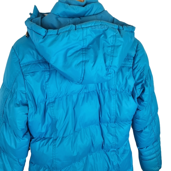 Adidas blue puffer jacket size L - Picture 2 of 11